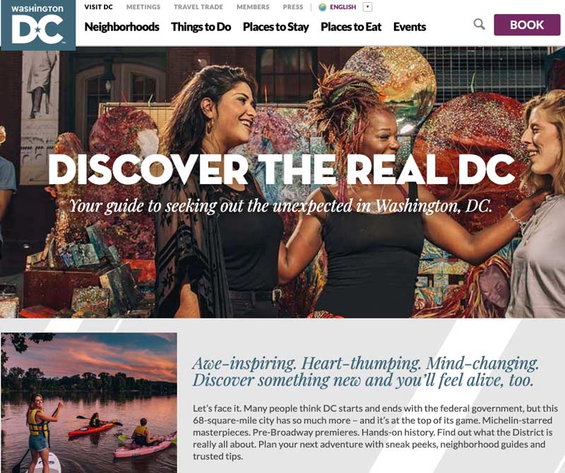 The Discover the Real DC campaign on washington.org