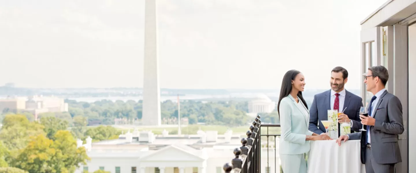 Outdoor meeting at Top of the Hay at The Hay-Adams Hotel - Great outdoor meeting venues in Washington, DC