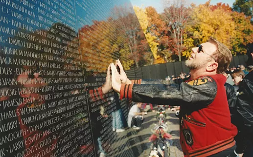 Vietnam Veterans Memorial on Veterans Day - Washington, DC