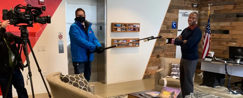 Elliott L. Ferguson, President & CEO, Destination DC, interviewed by media