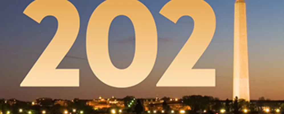 2021 Tidal Basin shot of DC at dusk